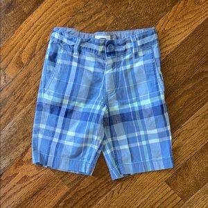 Boys Old Navy Blue Plaid Shorts Size 5